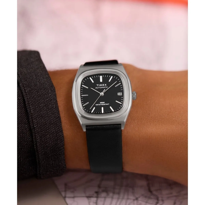 Timex Quarzuhr Mechanische Automatikuhr Timex Automatic 1983 E Li schwarz(Image 6)