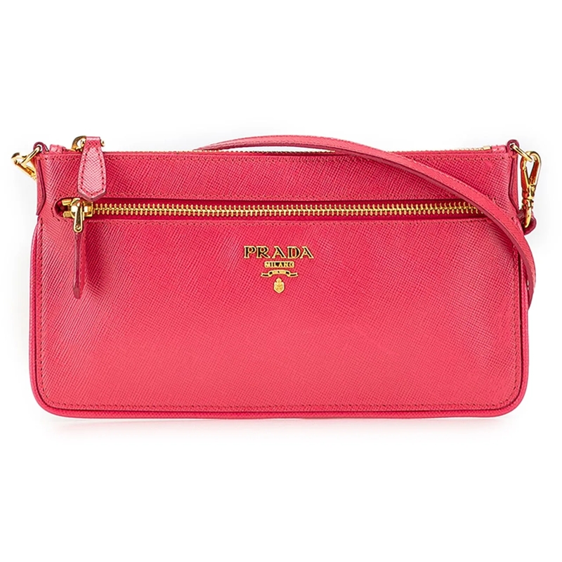 Prada Schultertasche Saffiano Crossbody rose