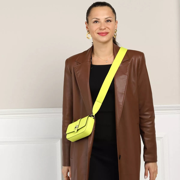 Michael Kors Womens Brt Limeade Small East-West Sling Crossbody Bag