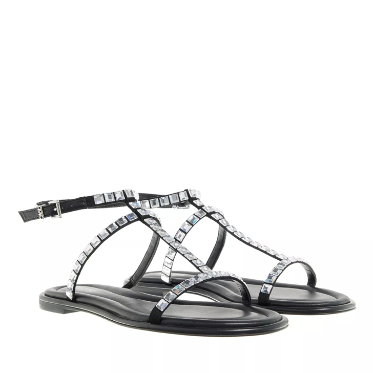 Mk black flat store sandals