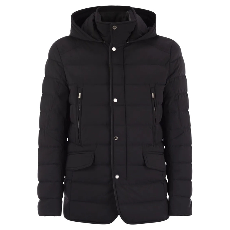 Moorer Doudoune Craig - Hooded Down Jacket Black