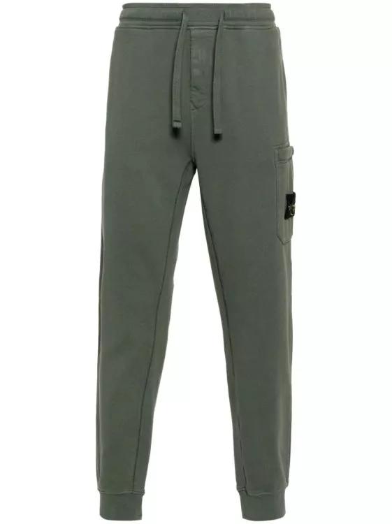 Stone Island - Compass-Patch Cotton Track Pants - Größe XL - dark gray