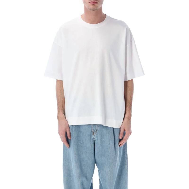 Dries Van Noten T-shirt Crew Neck White T-Shirt With Relaxed Fit White