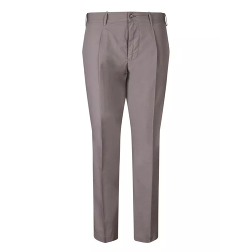 Dell'oglio Seersucker Trousers With A Retro Cut Grey 