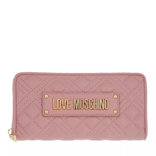 Love Moschino Portafogli Quilted Pu Rosa Zip-Around Wallet