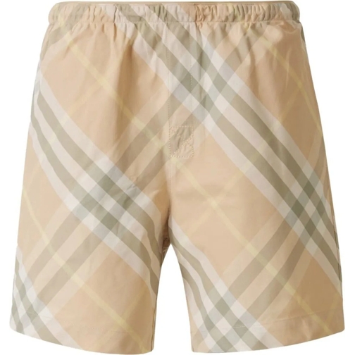 Burberry  Checked Motif Swimsuit beige