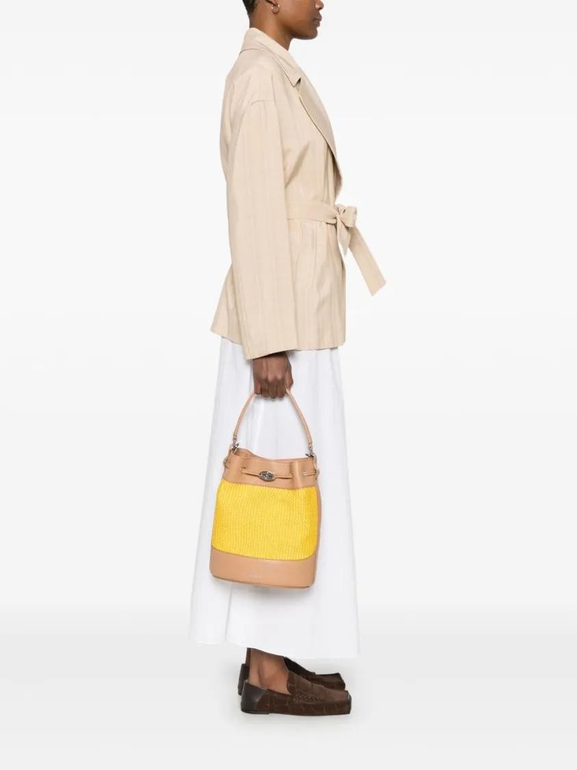 Zanellato Bucket bags Small Mondà Vimini Bag in geel