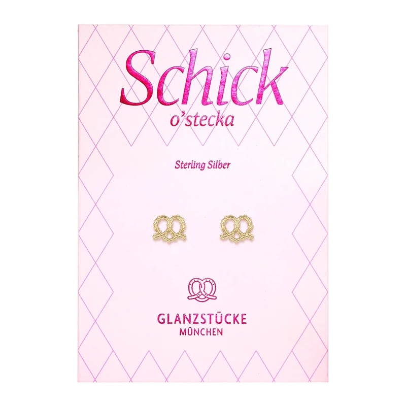 Glanzstücke München Ohrstecker Sterling Silber Ohrstecker Herz-Breze gold(Image 2)