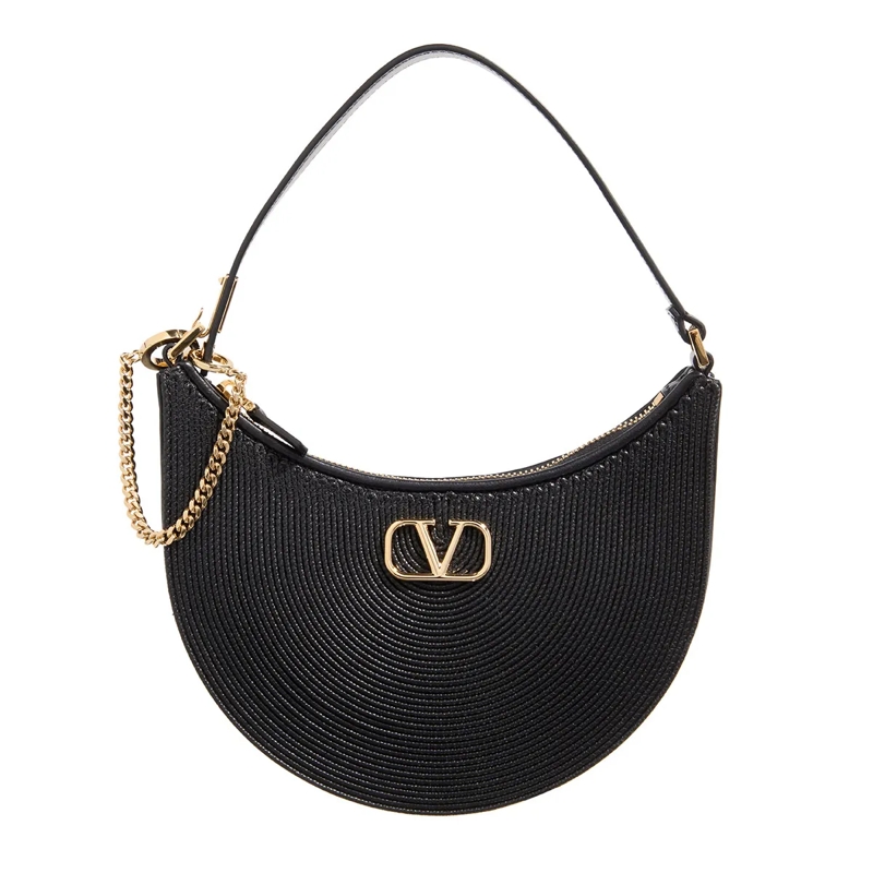 Valentino Garavani Hobo Bag V Logo Signature Mini Bag Nero