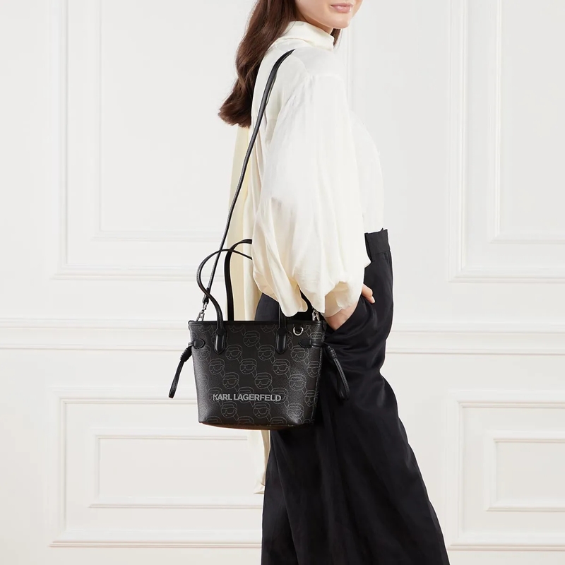Karl Lagerfeld Minitasche Ikon Mono Cc Sm Tote Nft Aop Black(Image 2)