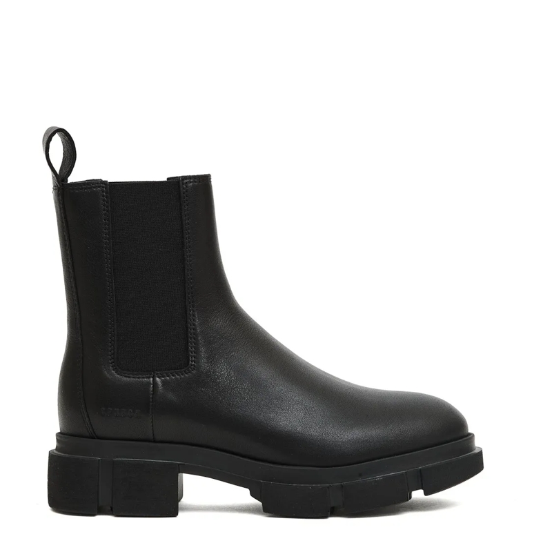 Copenhagen Bottes Black Leather Ankle Boot Black