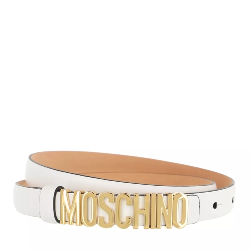 Moschino Belt White Thin Belt