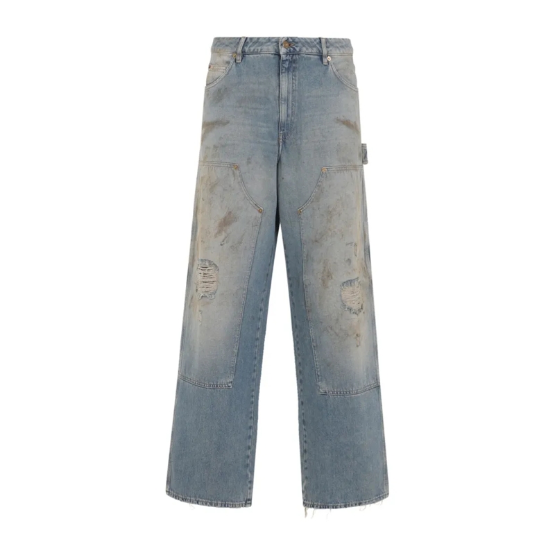 Golden Goose Jeans Painter Marley Light Blue Cotton Jeans Blue