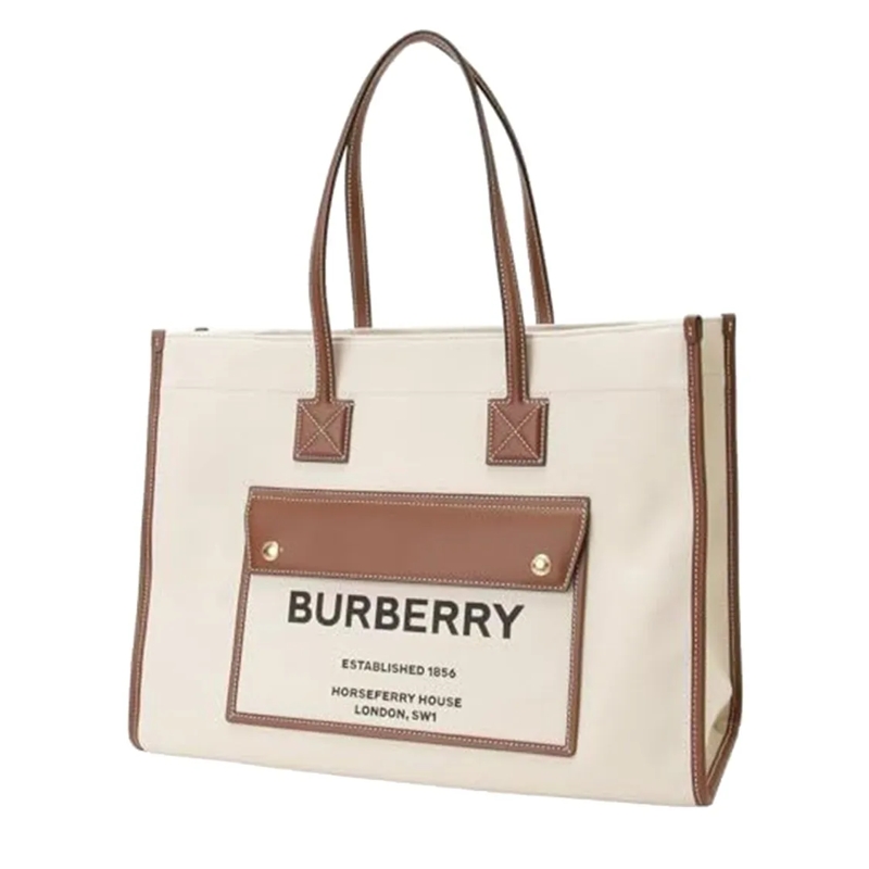 Burberry Draagtas Medium Tote Bag With Pocket Detail Neutrals