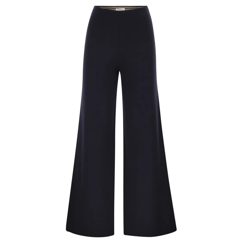 Max Mara  Mxpstrillo - Viscose Crêpe Knit Trousers Black