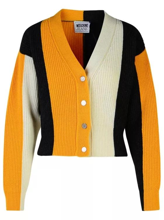 Moschino - Multicolor Wool And Viscose Blend Striped Cardigan - Größe S - multi