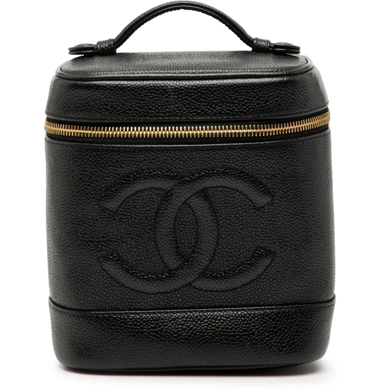 Chanel Necessaire CC Caviar Vanity Bag schwarz