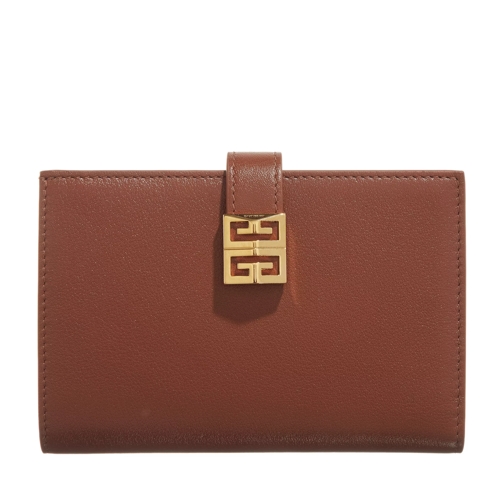 Givenchy 4g Wallet Leather Tan Bi-Fold Portemonnee