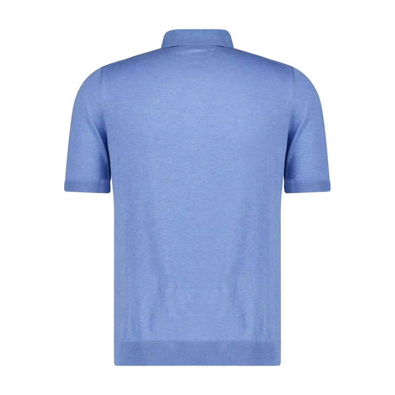 Gran Sasso Pullover Poloshirt aus Seide blau(Image 5)
