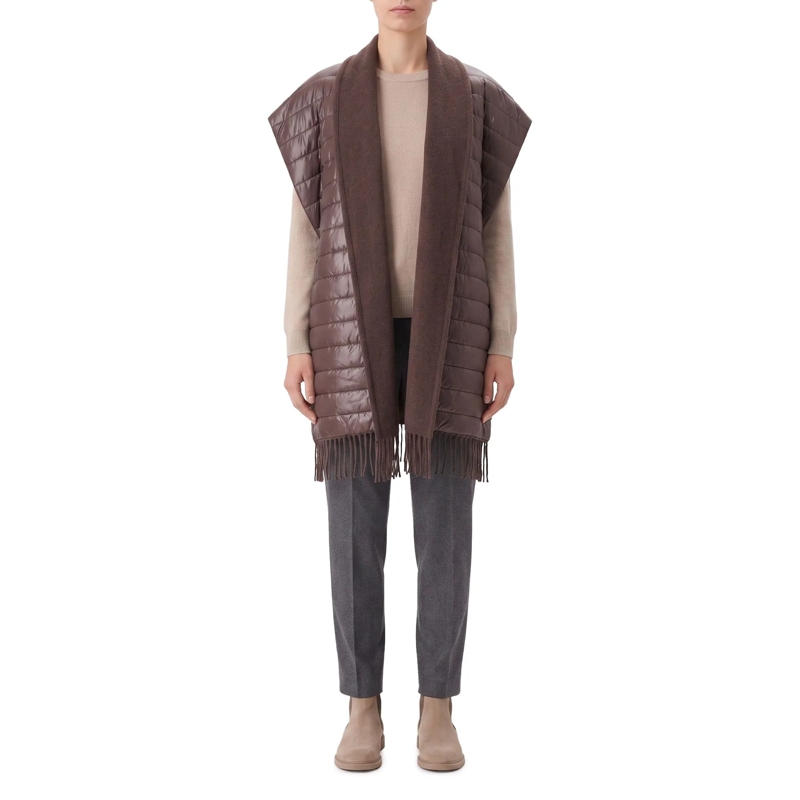 Herno Poncho Poncho aus Wolle & Kaschmir beige(Image 2)