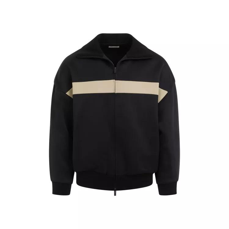 FEAR OF GOD - Stripe Track Black Nylon Jacket - Größe M - black