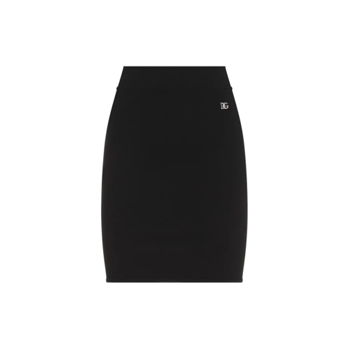 Dolce&Gabbana Viscose Mini Skirt Black Mini jupes