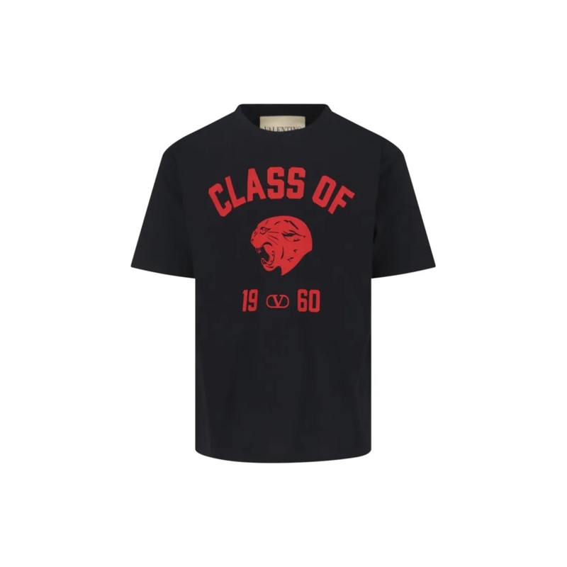 Valentino Garavani T-shirt "Class Of 1960" T-Shirt In Black Cotton Black
