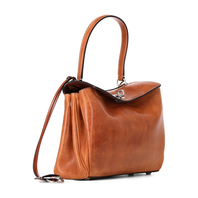 Balenciaga Schooltas Tasche Rodeo Small aus Lammleder braun(Image 3)