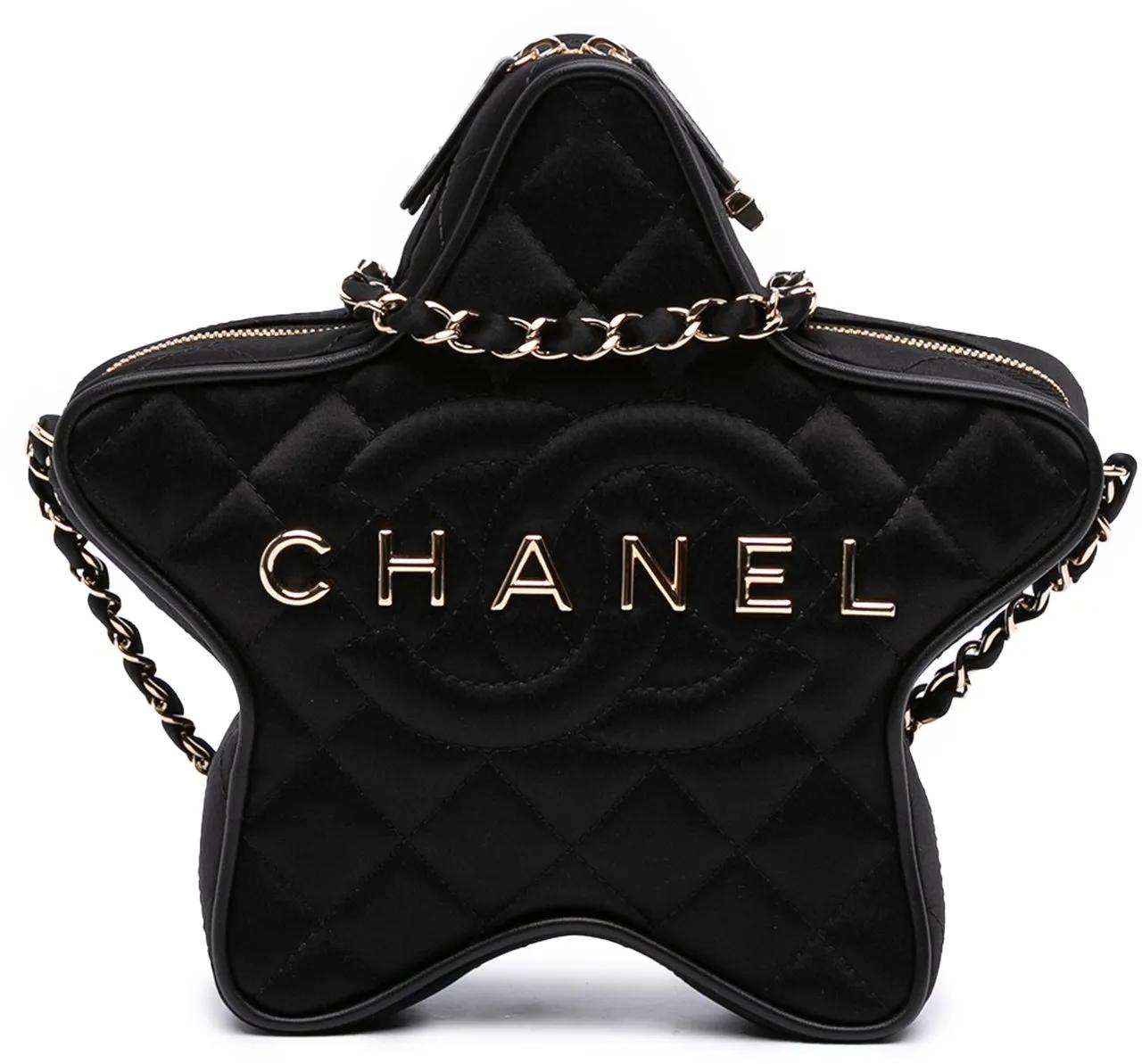 Chanel Hobo Bags - Quilted Satin Walk Of Fame Star Crossbody - Gr. unisize - in Schwarz - für Damen