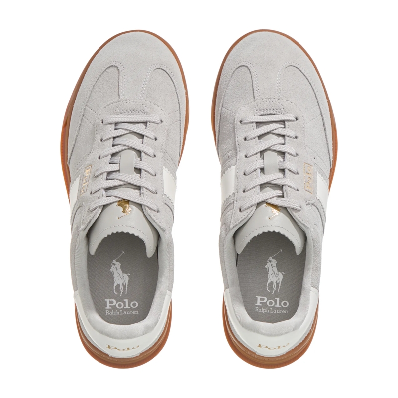 Polo Ralph Lauren Lage-top sneaker Htr Aera-Sneakers-Low Top Lace Taupe Grey/Deckwash White(Image 6)