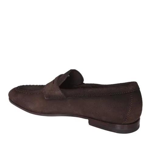 Thumbnail - Santoni Loafer - Men?s suede penny loafer - Gr. 9 - in Weiß - für Damen