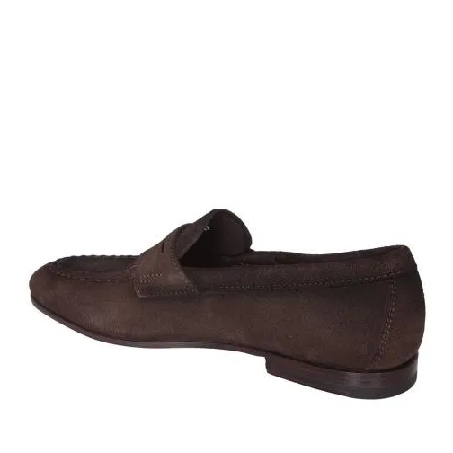 Santoni Mocassin Men?s suede penny loafer weiß (Image 2)