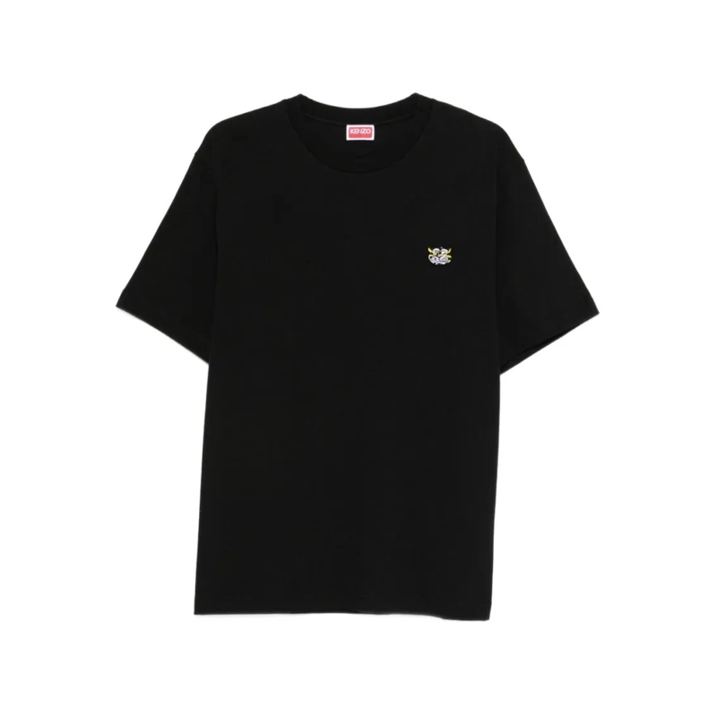 Kenzo T-Shirt Classic-Fit Black Cotton T-Shirt With Subtle Logo  Black