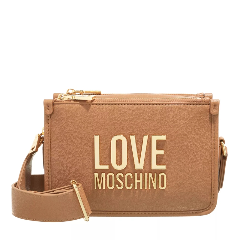 Love Moschino Crossbody Bag Love Lettering Cammello