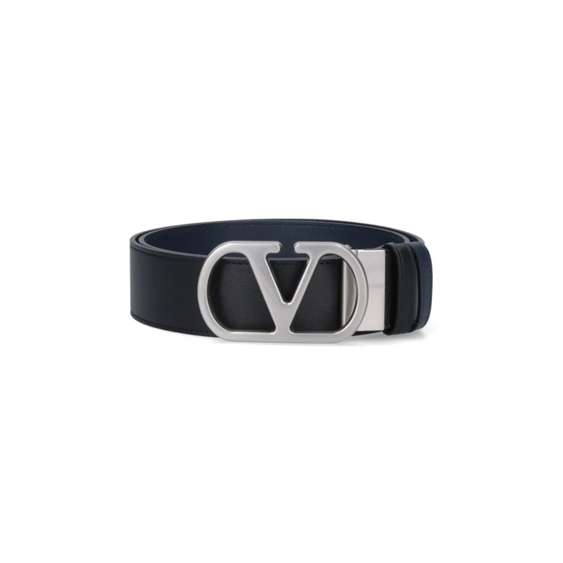 Valentino Garavani Riem 'Vlogo Signature' Reversible Belt – Black Black