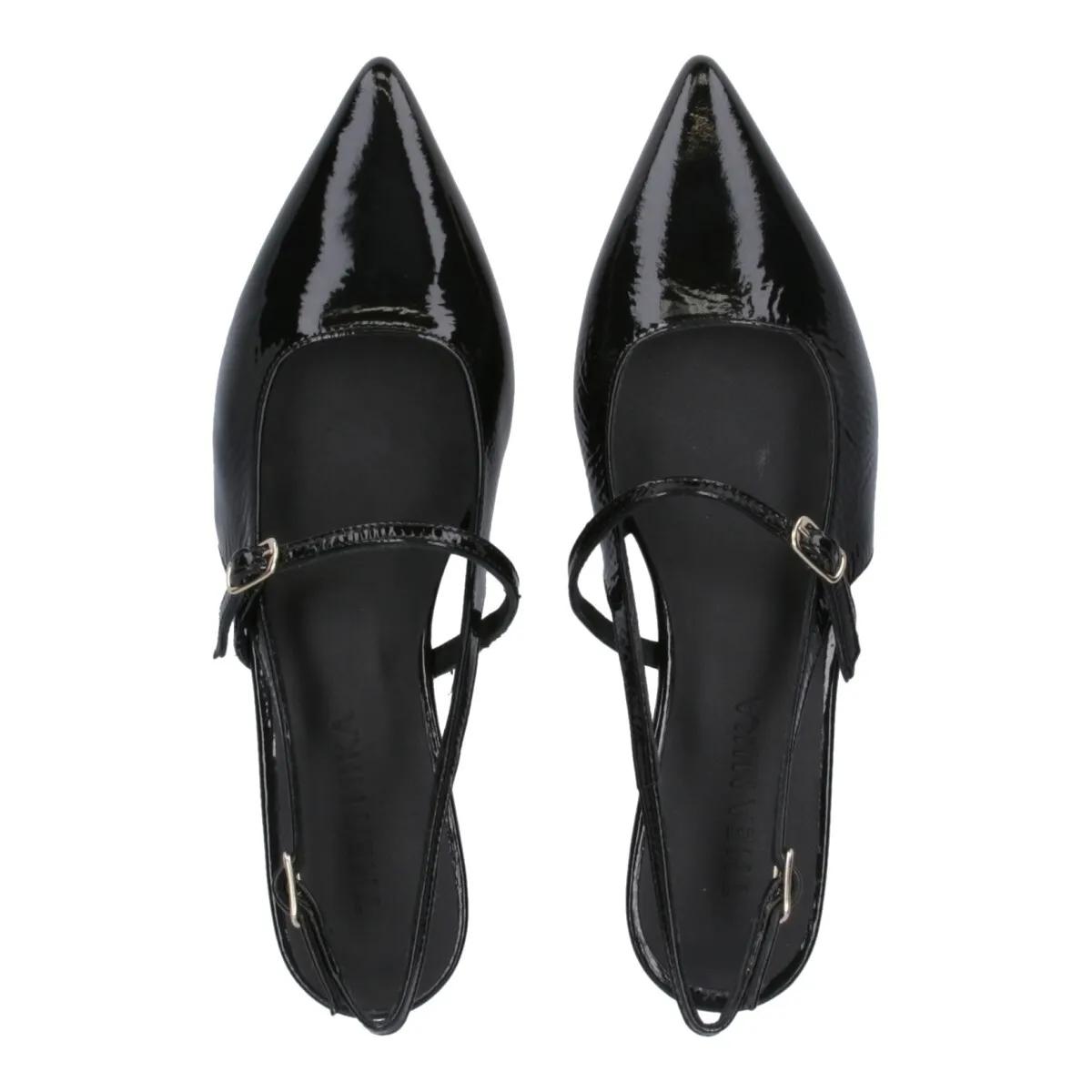 Thumbnail - Thea Mika Sandaletten mit Absatz - Sling-Ballerinas - Gr. 42 (EU) - in Schwarz - für Damen