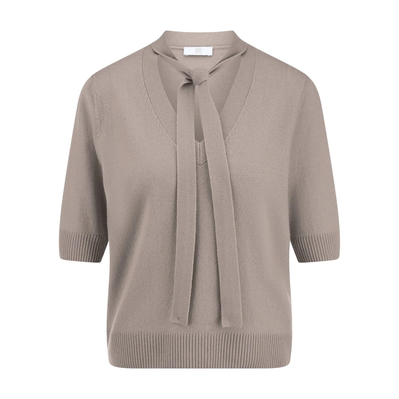 Riani Pull Kurzarmpullover aus Wollmix braun