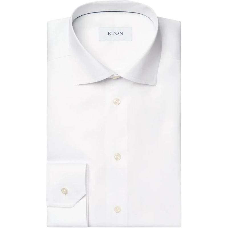 Eton Overhemd Eton Solid Signature Twill Shirt Lange Mouw Overhe weiß(Image 7)