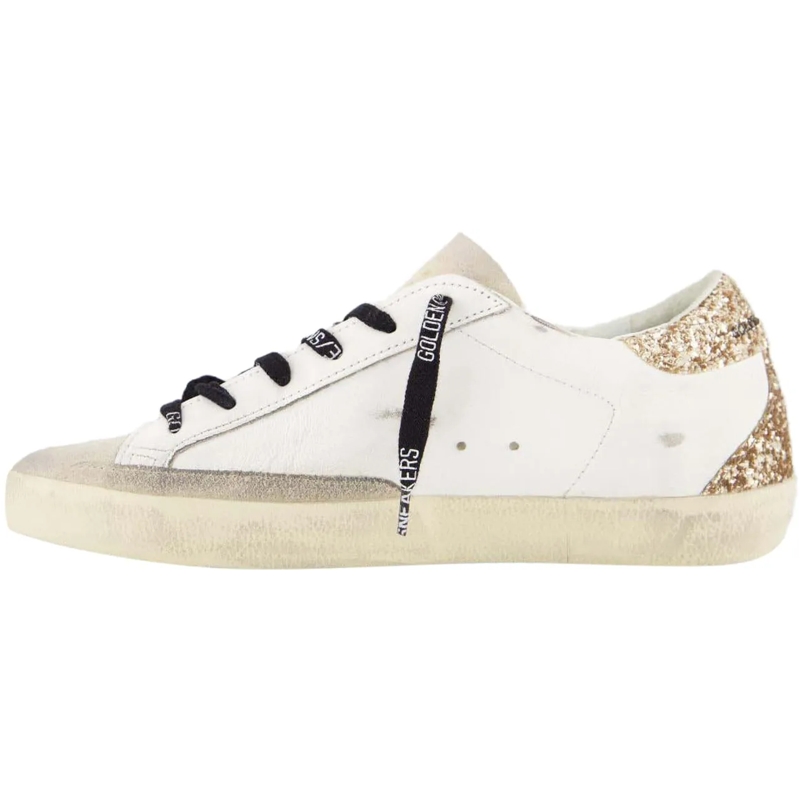 Golden Goose Sneaker basse Dames Super-Star Sneaker Wit/Glitter weiß