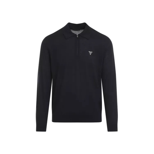 Prada Blue Wool Polo Blue 