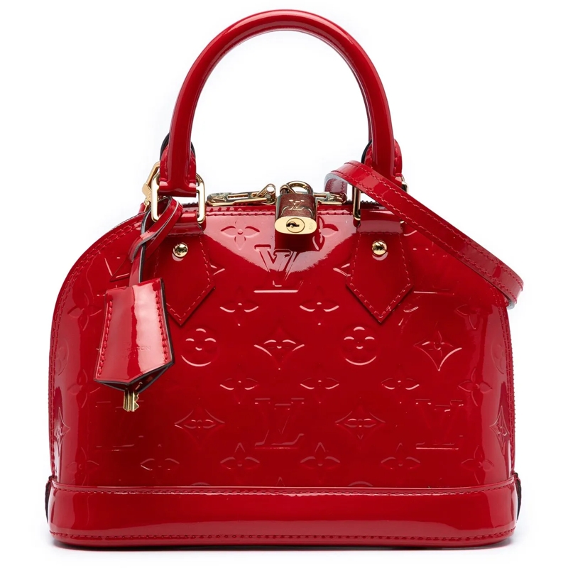 Louis Vuitton Sac à bandoulière Monogram Vernis Alma BB rot