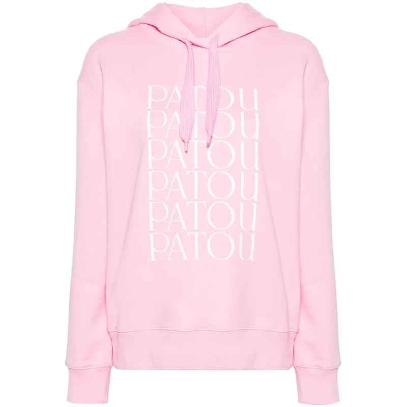 Patou  Rose Pink Cotton Jersey Hoodie Neutrals