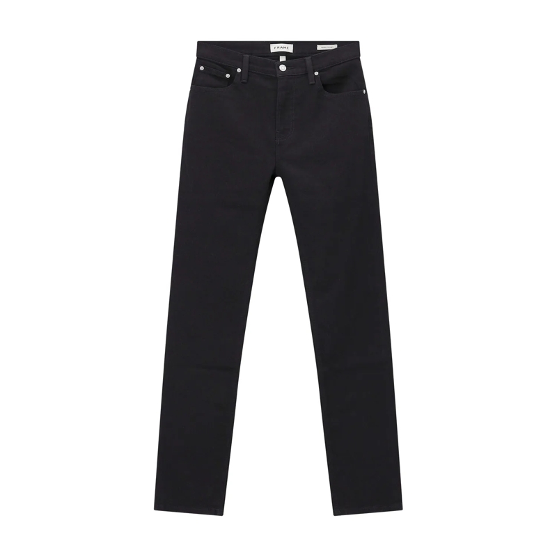 FRAME Jeans Straight-Fit Jeanshose aus Baumwolle schwarz