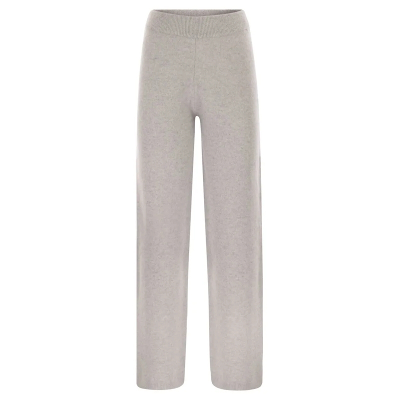 Peserico  Wool And Cashmere Trousers With Lurex Grey