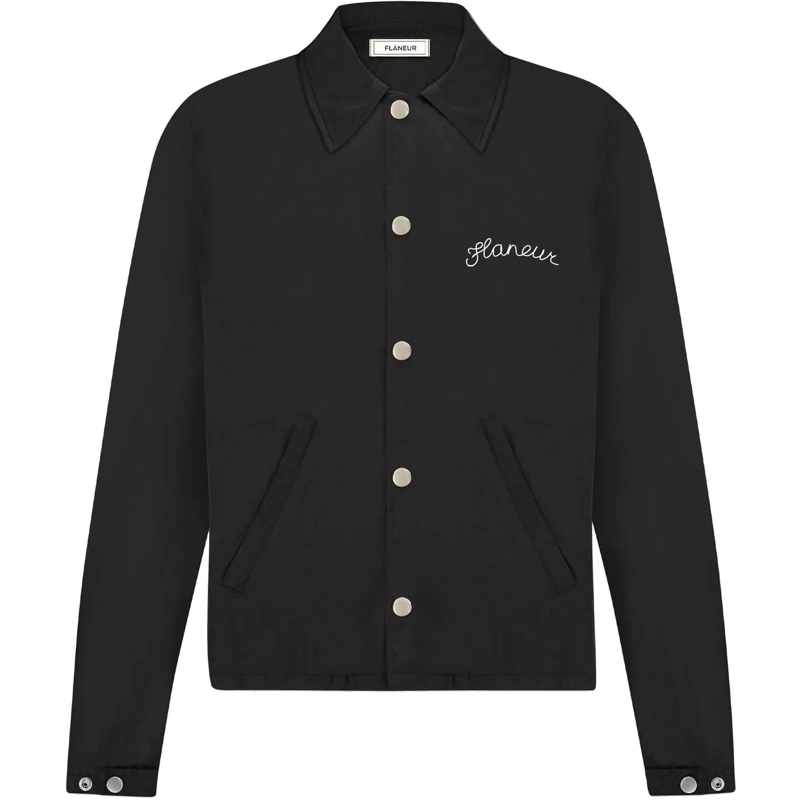 Flâneur Daunenjacke Signature Coach Jacket | Black schwarz