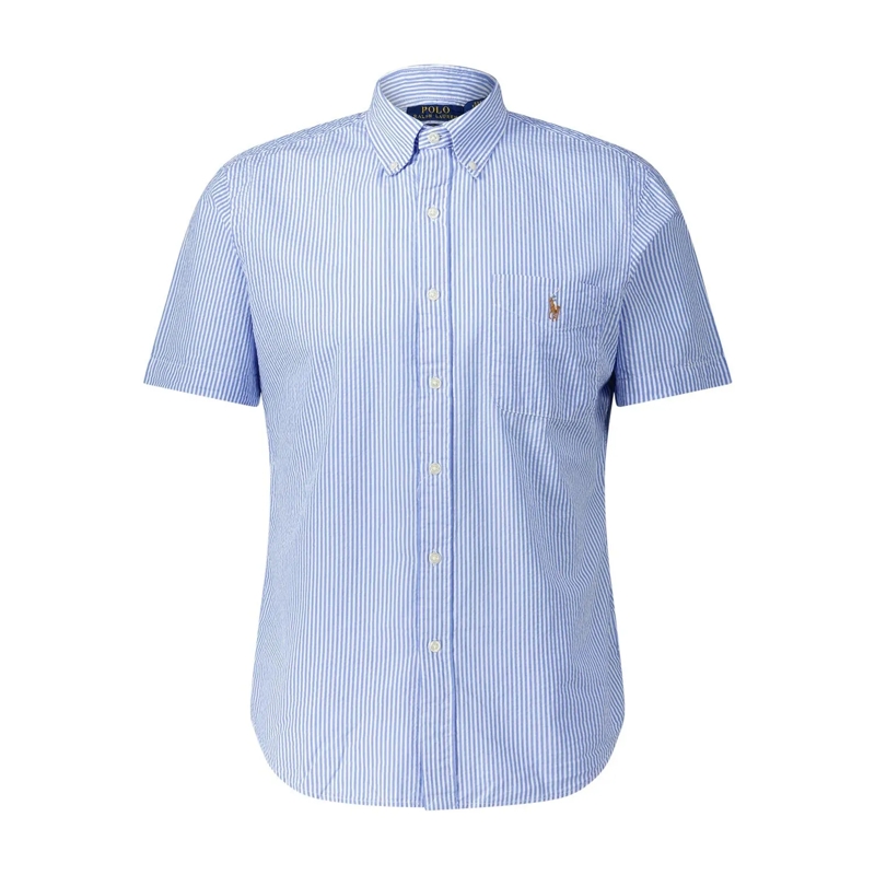 Polo Ralph Lauren Hemd Gestreiftes Kurzarmhemd blau