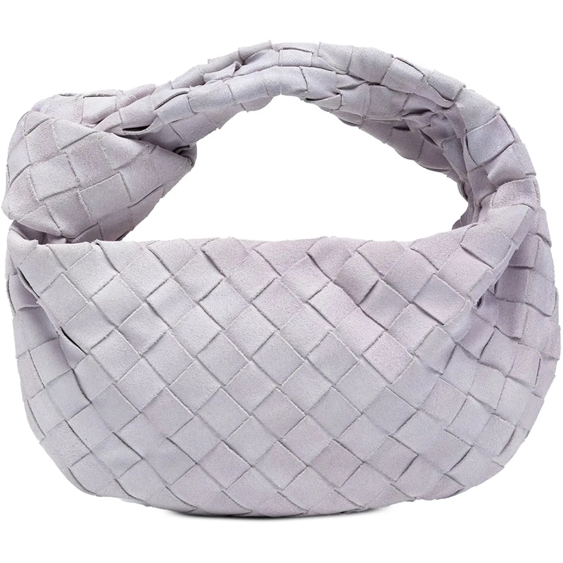 Bottega Veneta Schultertasche Mini Suede Intrecciato Jodie lila