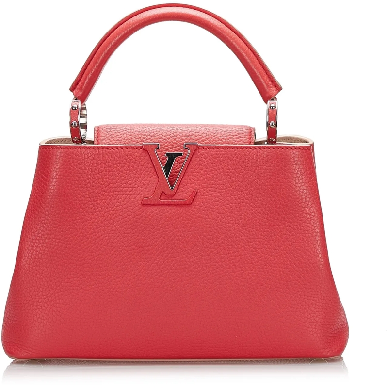Louis Vuitton Sac à bandoulière Taurillon Capucines BB rot