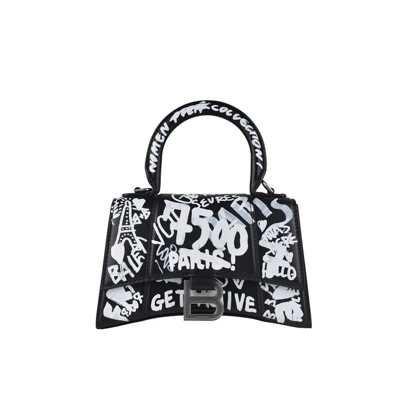 Balenciaga Schultertasche Hourglass Graphity Grey