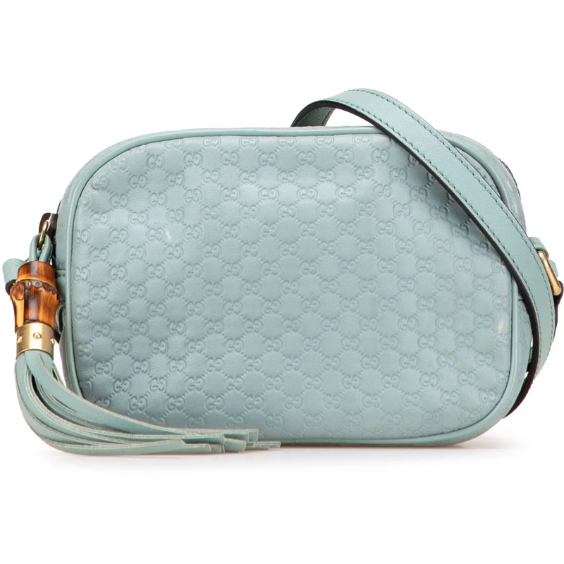 Gucci Schultertasche Microguccissima Sunshine Disco Camera Bag blau